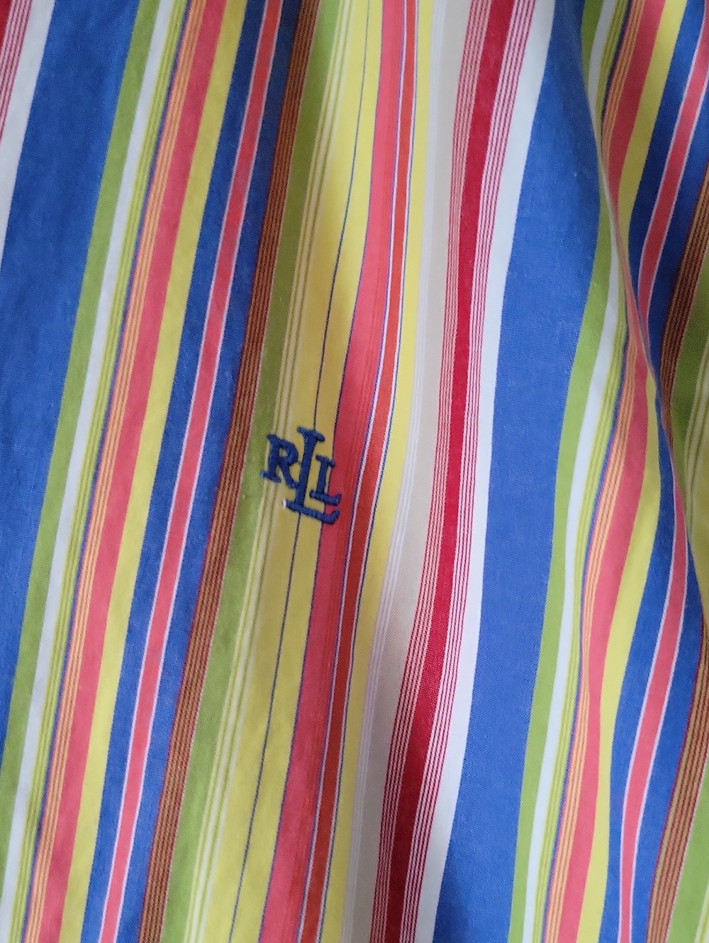 Lauren Ralph Lauren Multicolor Striped Button-Down Shirt 100% Cotton - Picture 5 of 6